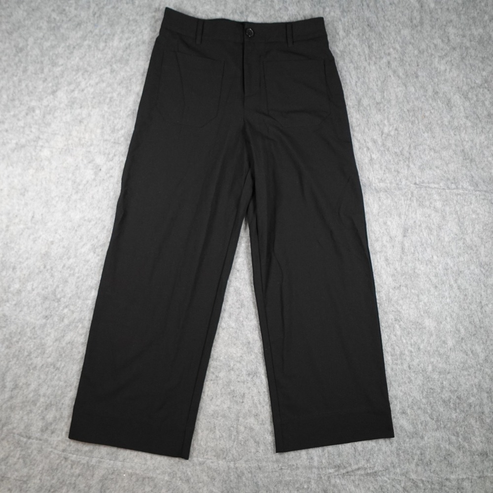 Sanctuary Pant Women 26 Black Wide Leg High Rise Stretch Career Office